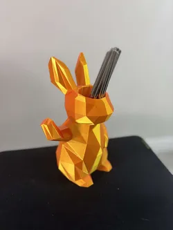 Low-Poly Bunny Utensil & Pencil Holder