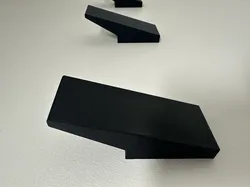 Modern towel wall mount pegs, no visible screws