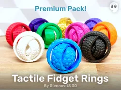 Tactile Fidget Rings (Premium supporter pack - spinning fun toy)