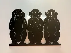 The Three Wise Monkeys Wall Art #1