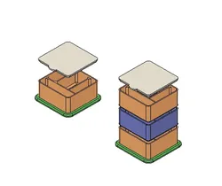Tools & Spare Parts STL Download - stackable box 100x100x40by XP3Design