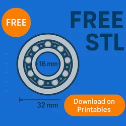 Ball Bearing 16×32 mm – 3D Printable Model