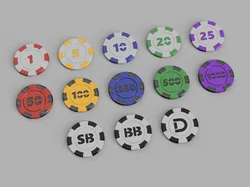 Easy 2-Piece Poker Chips & Holder, No Multi-Material Needed!