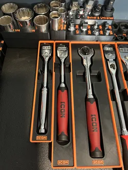 ICON 3/8 Drive Ratchet with Comfort Grip Gridfinity Holder
