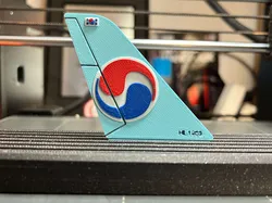 Korean Air - Airplane Tail coaster, keychain