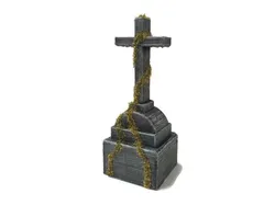 Large Cross Gravestone Headstone Cemetery Graveyard Scatter Terrain