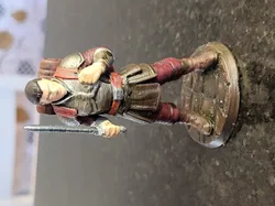 Male model adventurer on round base