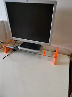 Monitor Stand from IKEA BESTA glass shelf