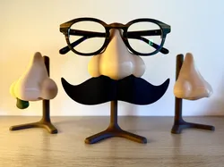 Nose glasses holder with accessories
