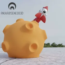 Other STL Download - Moon & Rocketby Anukalpgenesis3d