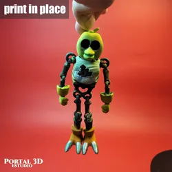 Other STL تنزيل - SKULL CHICA / PRINT-IN-PLACE WITHOUT SUPPORT - Portal_3D_Estudio