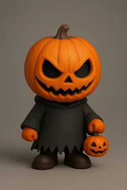 Pumpkinface Chibi – Cute Horror Icon for 3D Printing