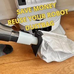 Robot Vacuum Dust Bag Adapter for Easy Emptying