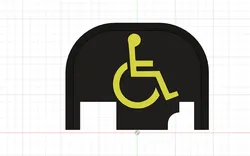 Tools & Spare Parts STL تنزيل - engraved handicapped backplate - N0FR33B33Z