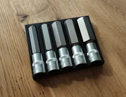 Allen key socket organizer hex