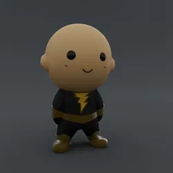 Characters & Creatures STL Descărcare - Adam negru mic și drăguț - akash3dprints