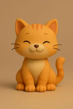 Chibi Cat 3D Model