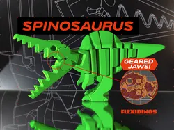 FlexiDinos Chompy the flexi Spinosaurus print in place articulated dinosaur