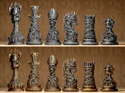 Gothic Ornamental Chess Set
