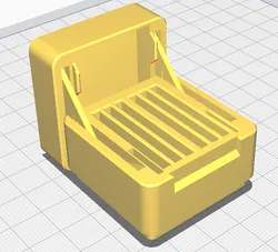 Hinged SD Card Box - Gridfinity compatible, latching, print-in-place