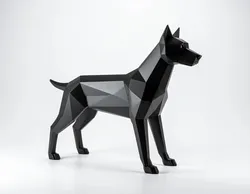 Luxury Low-Poly Doberman – Modern Minimalist Design