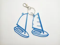 Sailing boat - isometric keychain