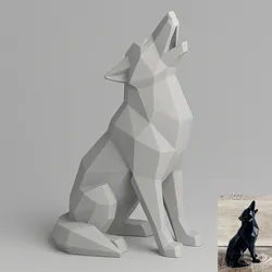 Sitting Howling Wolf