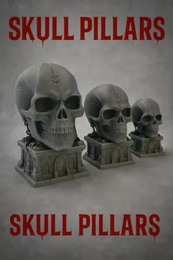 Skull on Gothic Pedestal | Dark Fantasy Diorama Piece