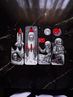 Space Skeleton Bookmarks