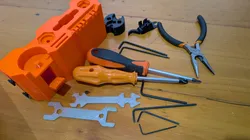 Core One tool storage for teardrop-slotted angle shelving