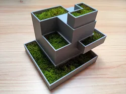 Cubic moss planter