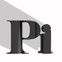 Digital Art STL indir - Tekst spiegelen PI - Cad Kings