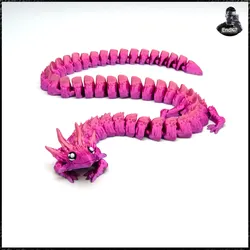 Dragon Axolotl V2 - Extra Long version - Print in place
