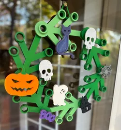 Lego Wreath - Halloween (updated spider web)