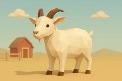 Low poly goat