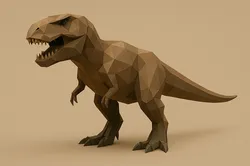 Low poly T-Rex standing