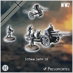 Other STL Descărcare - obuzier de câmp ușor german de 105 mm leFH 18 - miniaturi ww2 v - Hartolia Miniatures