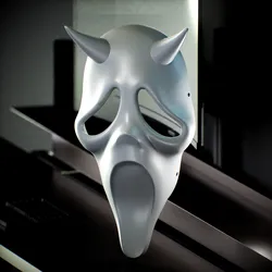 Rare Ghostface Scream mascara Ghost Face Mascara Scream Usable Mask Halloween real size