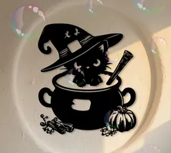 Witch Cat Wall Art