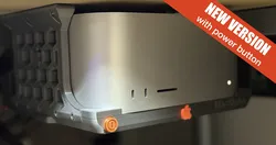 Apple Mac Studio Under Desk Cage with POWER BUTTON - Holder Frame