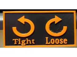 Bed Leveling Knob Direction Sign