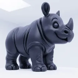 Creality Cloud | Cute Smiling Rhino | ملفات الطابعة ثلاثية الأبعاد