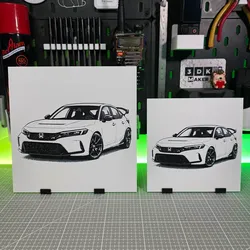 Creality Cloud | Honda Civic Type R – Hueforge – 3 Colors | ملفات الطابعة ثلاثية الأبعاد