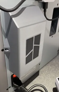 Eds powerfull magnetic Bambu Lab X1 / P1S (full AMS Hub compatible!) Exhaust Fan Muffler / Fan Silencer without Supports/Bridges!