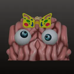 Fișiere pentru imprimante 3D | Fișier 3MF | FlutterBrain the Quirky Planter 🪴🌱🌿🧠