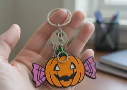 Halloween cute pumpkin keychain