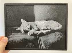 Kitten lying on the couch - HueForge