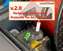 v.2.0 and v.2.1 of Perfect Fit Bambu Lab AMS Feeder Button Cover Protector Saver for ALL revisions of feeding funnel