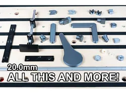 20mm (20.0mm) Bench Dog Set with Levers, Cams, Stops, etc