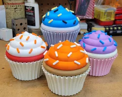 Cupcake Shaped Two Compartment Container